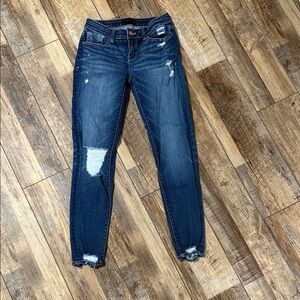 Buckle Women's Skinny Jeans - Dark Blue